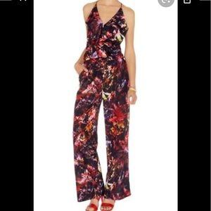 Karen Millen Floral Jumpsuit Size 8 36 bust , 28 waist 40 hips approx 30 inseam